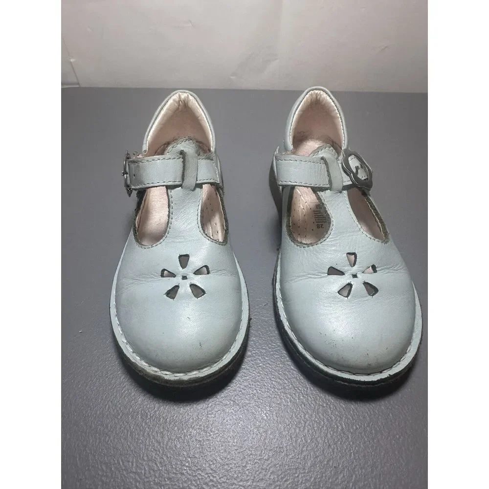 Bosi Lorela Azul Soft Leather Mary Janes Girls Light blue Shoes Sz‎ 28 US 11 #24